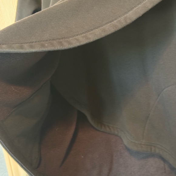 Athleta Cozy Karma Asymmetric Fleece Pullover Sweatshirt Sz Large Black 1/4 Zip - Picture 7 of 15